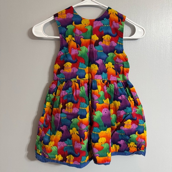 Blue and Red Reversible Sleeveless Scoop Neck Sundress Size 4 - Picture 3 of 7